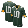 Green Bay Packers Jordan Love Nike Player Game Jersey Home - Green
