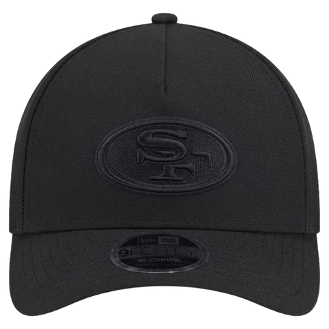 San Francisco M-Crown 9FORTY Adjustable One Size Hat - Black on Black