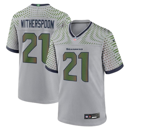 Devon Witherspoon Seattle Seahawks Rivalry Nike Game Jersey - Wolf Grey