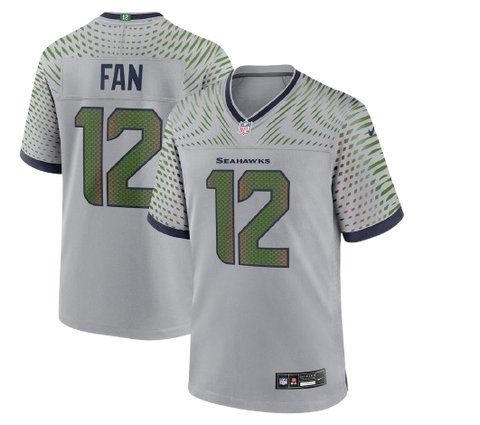 12s Seattle Seahawks Rivalry Nike Game Jersey - Wolf Grey