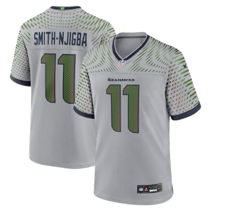 Jackson Smith-Njigba Seattle Seahawks Rivalry Nike Game Jersey - Wolf Grey