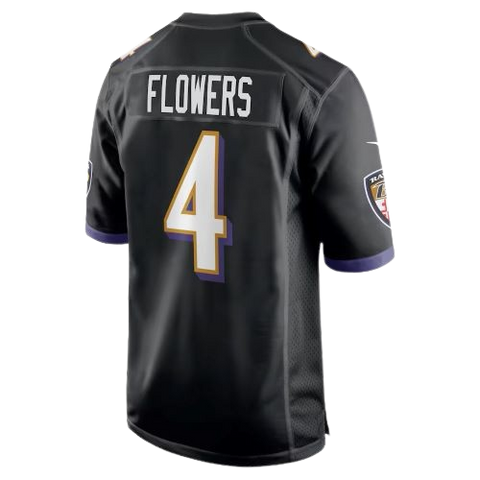 Baltimore Ravens Zay Flowers Nike Player Game Jersey Alternate - Black