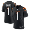 Cincinnati Bengals Ja'Marr Chase Nike Game Jersey Home - Black