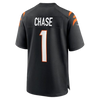 Cincinnati Bengals Ja'Marr Chase Nike Game Jersey Home - Black