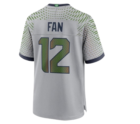 12s Seattle Seahawks Rivalry Nike Game Jersey - Wolf Grey
