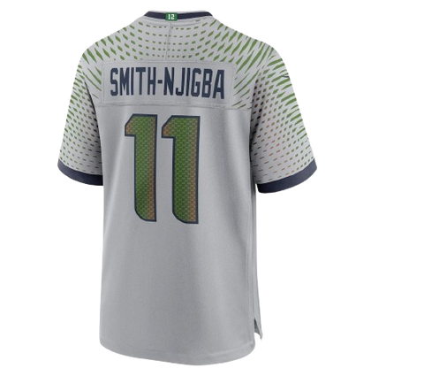 Jackson Smith-Njigba Seattle Seahawks Rivalry Nike Game Jersey - Wolf Grey