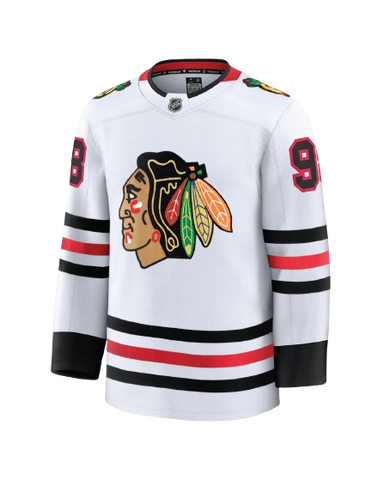 Connor Bedard Chicago Blackhawks Road Fanatics Premium Jersey - White