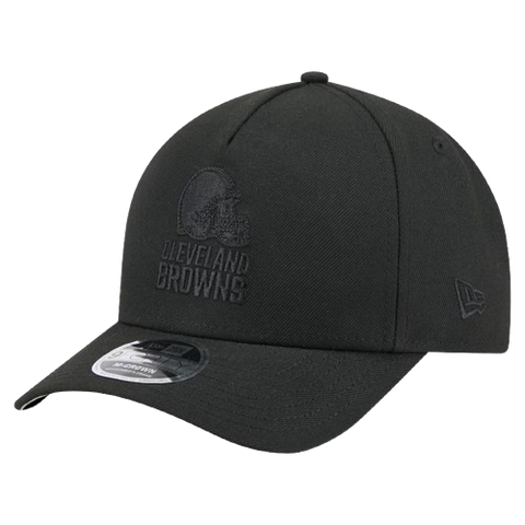 Cleveland Browns M-Crown 9FORTY Adjustable One Size Hat - Black on Black