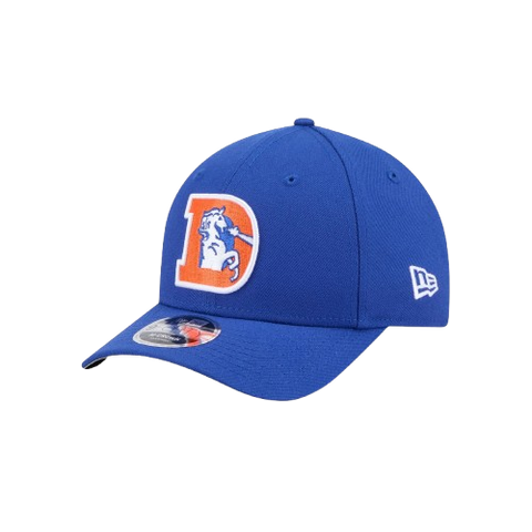 Denver Broncos M-Crown 9FORTY Adjustable One Size Hat Vintage Logo - Blue