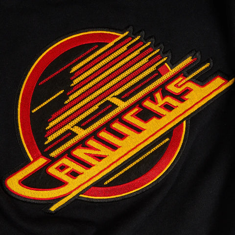 Vancouver Canucks Lace-Up Crewneck Sweatshirt Skate Logo