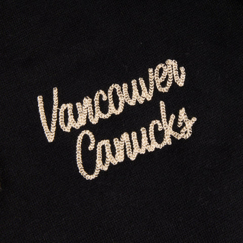 Vancouver Canucks Lace-Up Crewneck Sweatshirt Skate Logo