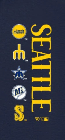 Seattle Mariners Luxe Signature Tee Shirt - Navy