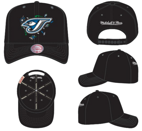 Toronto Blue Jays Mitchell & Ness Day of the Dead Pro Crown Snapback - Black