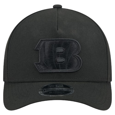 Cincinnati Bengals M-Crown 9FORTY Adjustable One Size Hat - Black on Black