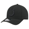 Indianapolis Colts M-Crown 9FORTY Adjustable One Size Hat - Black on Black