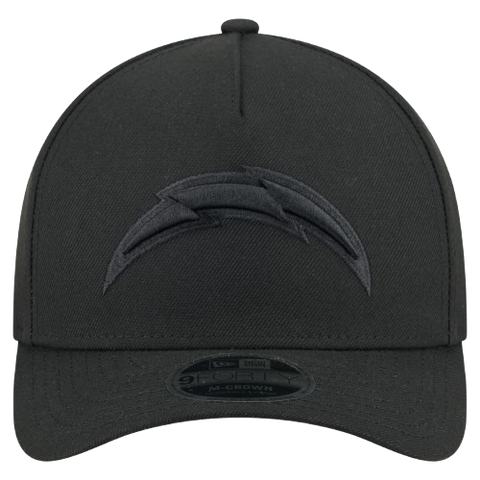 Los Angeles Chargers M-Crown 9FORTY Adjustable One Size Hat - Black on Black