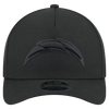 Los Angeles Chargers M-Crown 9FORTY Adjustable One Size Hat - Black on Black
