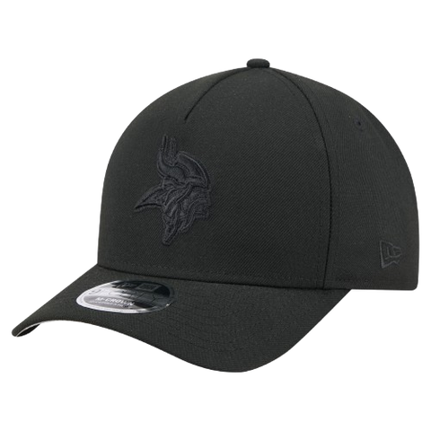 Minnesota Vikings M-Crown 9FORTY Adjustable One Size Hat - Black on Black
