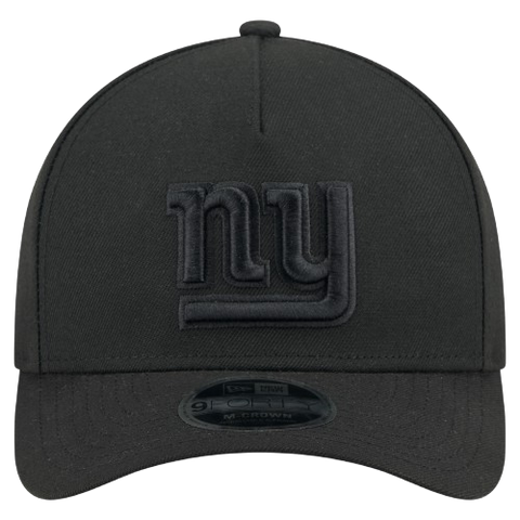 New York Giants M-Crown 9FORTY Adjustable One Size Hat - Black on Black