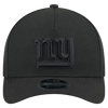New York Giants M-Crown 9FORTY Adjustable One Size Hat - Black on Black