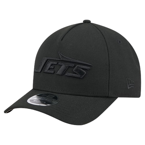 New York Jets M-Crown 9FORTY Adjustable One Size Hat - Black on Black