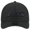New York Jets M-Crown 9FORTY Adjustable One Size Hat - Black on Black