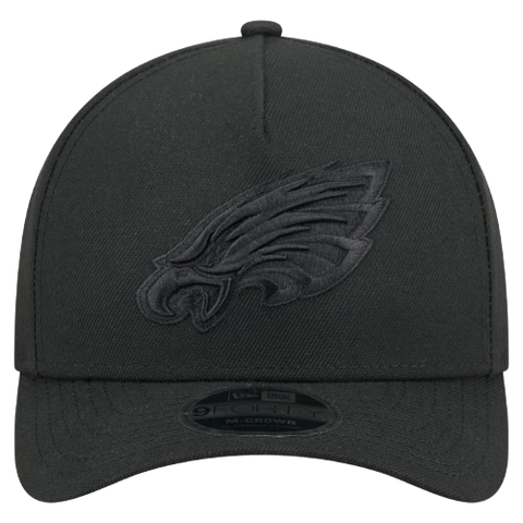 Philadelphia Eagles M-Crown 9FORTY Adjustable One Size Hat - Black on Black