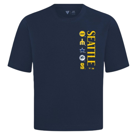 Seattle Mariners Luxe Signature Tee Shirt - Navy