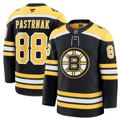 Boston Bruins David Pastrnak Fanatics Premium Jersey Home - Black