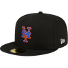 New York Mets New Era 59FIFTY Pro Fit Hat Alternate - Black