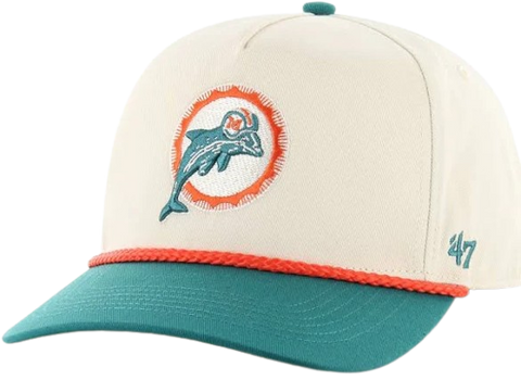 Miami Dolphins Vintage Logo '47 Rope TT Hitch Hat - Bone