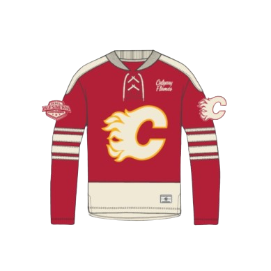 Calgary Flames Lace-Up Crewneck Sweatshirt