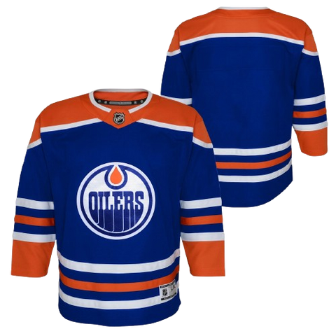 Youth Fit Edmonton Oilers Blank Home Jersey - Blue