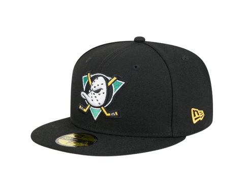 Anaheim Ducks New Era 59FIFTY Black Pro Fit Hat