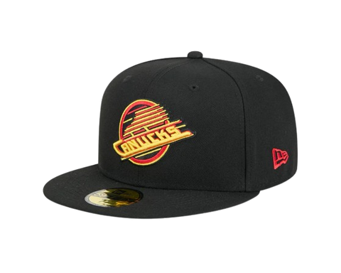 Vancouver Canucks New Era 59FIFTY Skate Logo Pro Fit Hat - Black