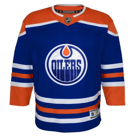 Youth Fit Edmonton Oilers Blank Home Jersey - Blue