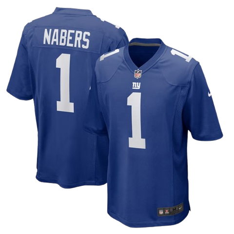 New York Giants Malik Nabers Nike Game Jersey Home - Blue