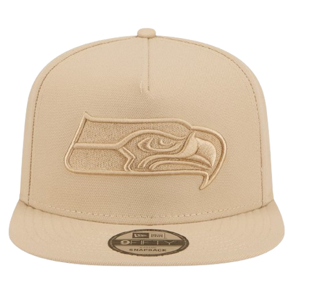 New Era Seattle Seahawks Colour Pack A-Frame 9FIFTY Snapback Hat - Khaki