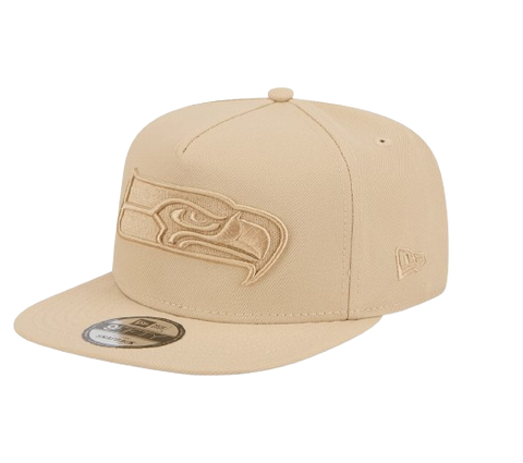 New Era Seattle Seahawks Colour Pack A-Frame 9FIFTY Snapback Hat - Khaki