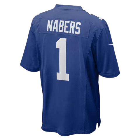 New York Giants Malik Nabers Nike Game Jersey Home - Blue