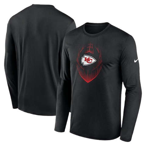 Kansas City Chiefs Nike Icon Legend Dri-FIT Long Sleeve Shirt - Black