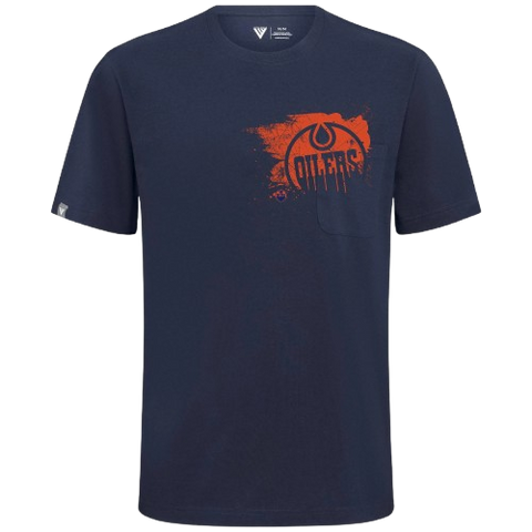 Edmonton Oilers Focal Blasted Tee - Navy