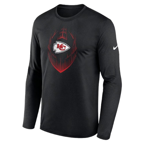 Kansas City Chiefs Nike Icon Legend Dri-FIT Long Sleeve Shirt - Black