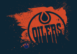 Edmonton Oilers Focal Blasted Tee - Navy