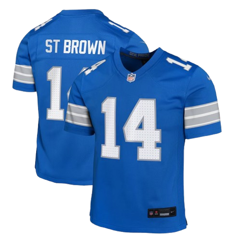 Youth Amon-Ra St. Brown Detroit Lions Nike Game Jersey - Blue