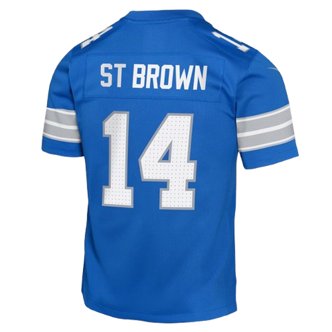 Youth Amon-Ra St. Brown Detroit Lions Nike Game Jersey - Blue