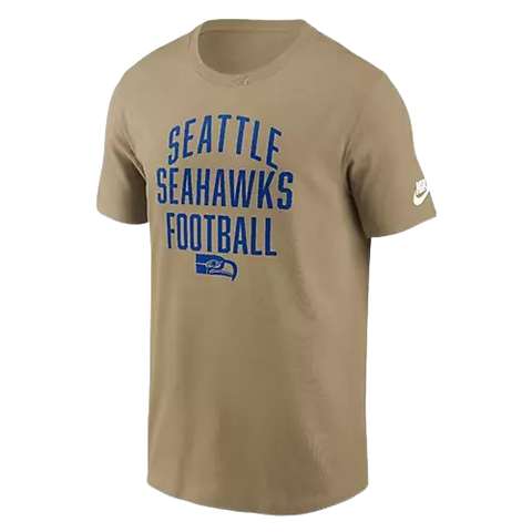 Seattle Seahawks The Nike Tee Vintage Logo Cotton T-Shirt - Tan
