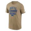 Seattle Seahawks The Nike Tee Vintage Logo Cotton T-Shirt - Tan