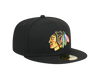 Chicago Blackhawks New Era 59FIFTY Black Pro Fit Hat