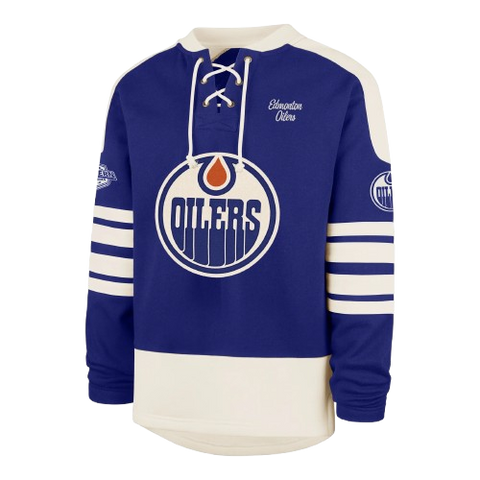 Edmonton Oilers Lace-Up Crewneck Sweatshirt